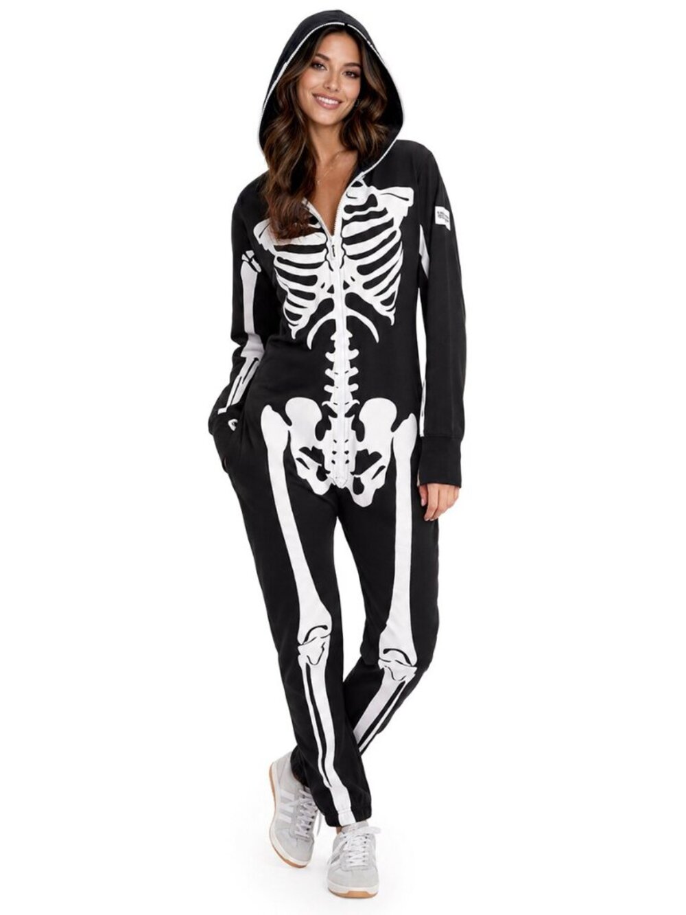 Tipsy Elves Hooded Skeleton Onesie XS Unisex NWT